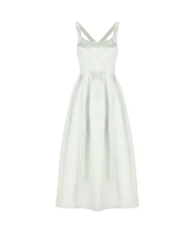 PHILOSOPHY DI LORENZO SERAFINI PHILOSOPHY DI LORENZO SERAFINI CROSSOVER SHOULDER STRAP MIDI SATIN DRESS