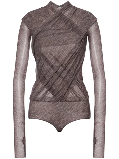 Philosophy Di Lorenzo Serafini Semi-transparentes Top In Grau