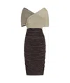 Philosophy Di Lorenzo Serafini Elegant Crossover Crepe Mini Dress In Black