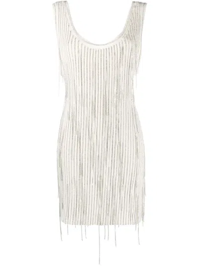 Philosophy Di Lorenzo Serafini Crystal-embellished Sleeveless Dress In White