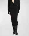 Shop Philosophy Di Lorenzo Serafini Crystal Strass Midi Skirt In Black