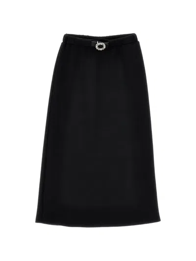 Philosophy Di Lorenzo Serafini Kids' Crystal-embellished A-line Skirt In Black