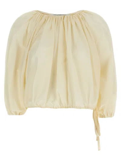 PHILOSOPHY DI LORENZO SERAFINI CURLED DESIGN COTTON BLEND SHIRT