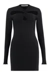 Philosophy Di Lorenzo Serafini Mini Dress With Long Sleeves And V Neckline In Black
