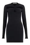 Philosophy Di Lorenzo Serafini Mini Dress With Long Sleeves And V Neckline In Black