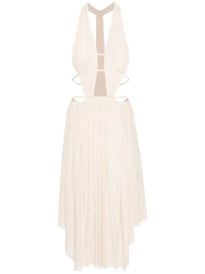 Philosophy Di Lorenzo Serafini Cut-out Draped Midi Dress In Pink