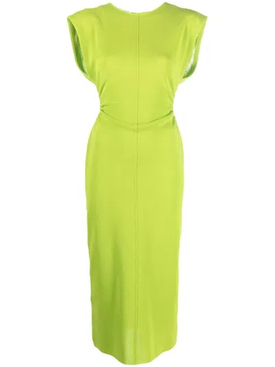 Philosophy Di Lorenzo Serafini Cut-out Sleeveless Midi Dress In Green