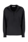 Philosophy Di Lorenzo Serafini Grey Shirt With Open Collar And V Neck In Stretch Viscose Woman In Grigio