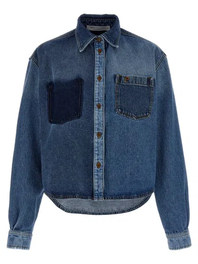 Philosophy Di Lorenzo Serafini Denim Shirt In Blue