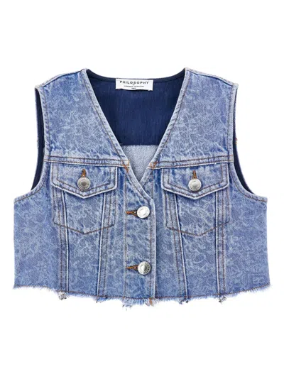 Philosophy Di Lorenzo Serafini Kids' Weste Aus Denim