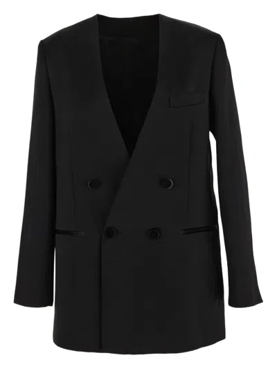 Philosophy Di Lorenzo Serafini Double-breasted Blazer In Black