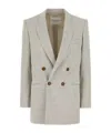 Philosophy Di Lorenzo Serafini Melange Beige Stretch Wool Blend Blazer In Gray