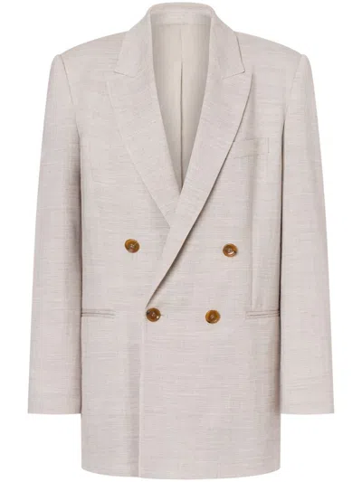 Philosophy Di Lorenzo Serafini Double-breasted Blazer In Neutrals