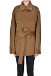 Philosophy Di Lorenzo Serafini Double-breasted Wool Coat In Brown