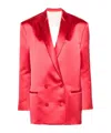 Philosophy Di Lorenzo Serafini Double-breasted Satin Blazer In Red