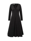 Philosophy Di Lorenzo Serafini Double Crepe Dress In Nero