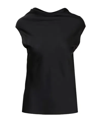 Philosophy Di Lorenzo Serafini Drape Front Blouse In Black