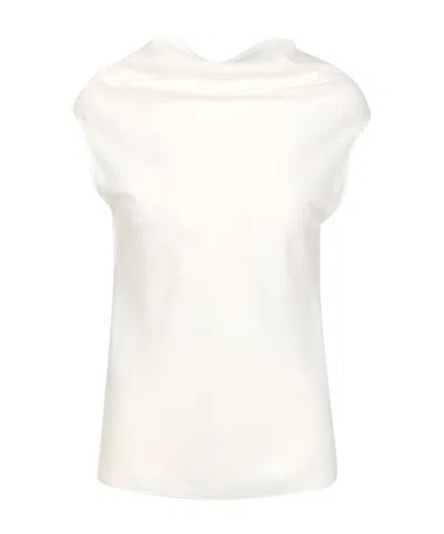 Philosophy Di Lorenzo Serafini Drape Front Blouse In White