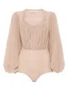 Philosophy Di Lorenzo Serafini Draped Bodysuit In Neutrals