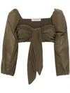 Philosophy Di Lorenzo Serafini Draped-detail Top In Green