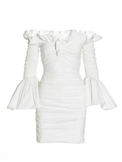 Philosophy Di Lorenzo Serafini Draped Dress In White