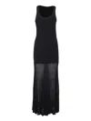 Philosophy Di Lorenzo Serafini Flowing Black Maxi Dress With Fitted Bodice In Black