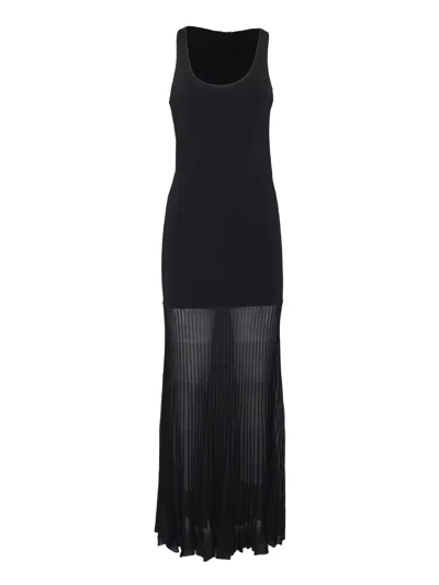 Philosophy Di Lorenzo Serafini Flowing Black Maxi Dress With Fitted Bodice