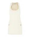 Philosophy Di Lorenzo Serafini Ivory Cotton Blend Mini Dress In Neutral