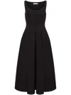 Philosophy Di Lorenzo Serafini Black Cotton-blend Dress In Black  