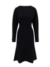 Philosophy Di Lorenzo Serafini Long-sleeved Flared Dress In Black