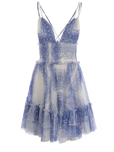 Philosophy Di Lorenzo Serafini Philosophy By Lorenzo Serafini Dresses White In Clear Blue