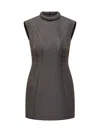 Philosophy Di Lorenzo Serafini Padded Effect Jersey Mini Dress In Grey