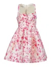 Philosophy Di Lorenzo Serafini Radzmir Mini Dress In Watercolor Rose Print In Multicolour