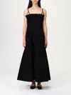 Philosophy Di Lorenzo Serafini Ruffle-detailed Flared Midi Dress In ブラック