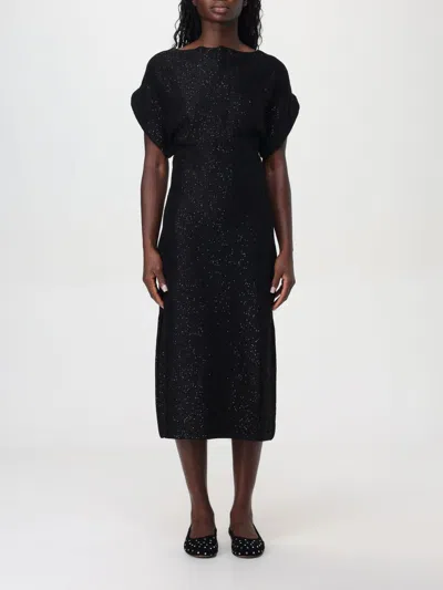 Philosophy Di Lorenzo Serafini Sequin-embellished Knitted Midi Dress In Black