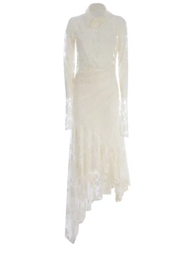 Philosophy Di Lorenzo Serafini Dress Philosophy Made Of Devoré Jersey In Bianco