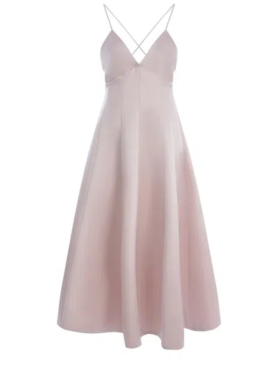 Philosophy Di Lorenzo Serafini Babydoll-kleid Aus Duchessesatin In Pink