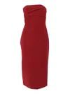PHILOSOPHY DI LORENZO SERAFINI RED MIDI DRESS
