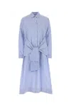 Philosophy Di Lorenzo Serafini Shirt-style Striped Cotton Blend Chemisier Dress In Stripped