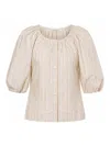 Philosophy Di Lorenzo Serafini Striped Blouse With Buttons In White