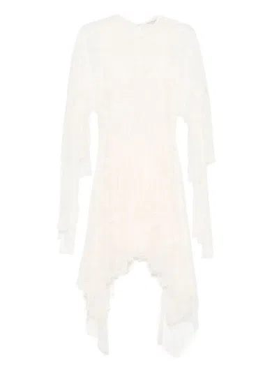 PHILOSOPHY DI LORENZO SERAFINI PHILOSOPHY DI LORENZO SERAFINI LACE ASYMMETRIC MINI DRESS IN IVORY