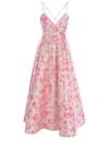 Philosophy Di Lorenzo Serafini Dress With Pink Floral Print In Beige