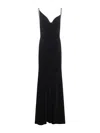 Philosophy Di Lorenzo Serafini Cowl-neck Velvet Long Dress In Black