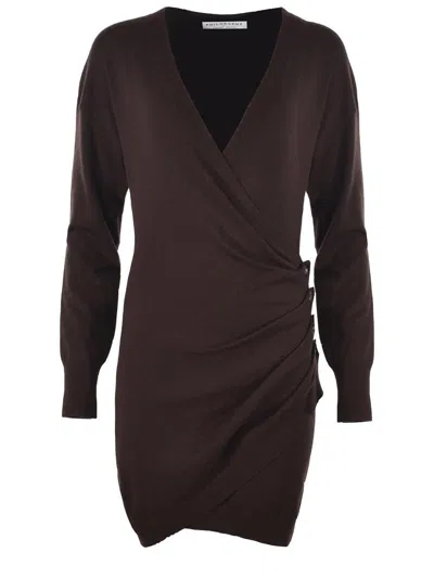 Philosophy Di Lorenzo Serafini Dresses In Brown