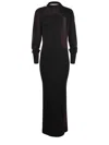 Philosophy Di Lorenzo Serafini Scoop-back Knitted Maxi Dress In Nero E Marrone