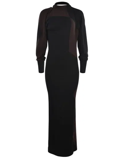 Philosophy Di Lorenzo Serafini Dresses In Nero E Marrone