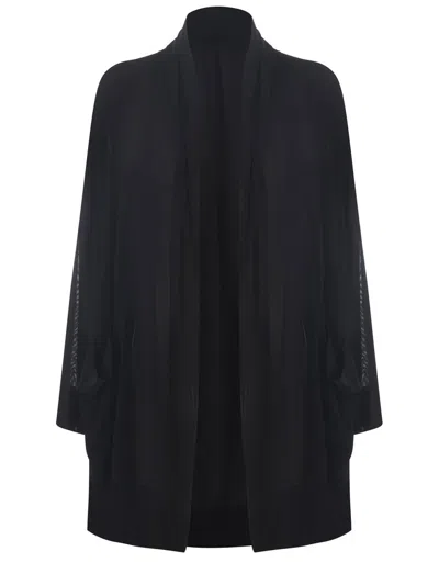 Philosophy Di Lorenzo Serafini Drop Shoulder Ribbed Cardigan In Black