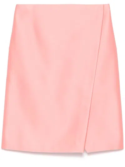 PHILOSOPHY DI LORENZO SERAFINI SATIN WRAP MINI SKIRT
