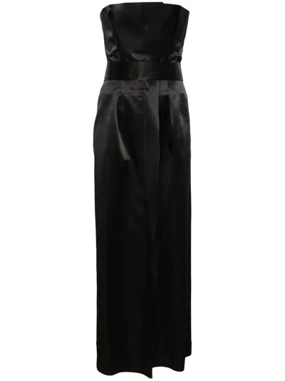 Philosophy Di Lorenzo Serafini Duchesse Maxi Dress In Black