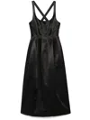 Philosophy Di Lorenzo Serafini Duchesse Midi Dress In Black